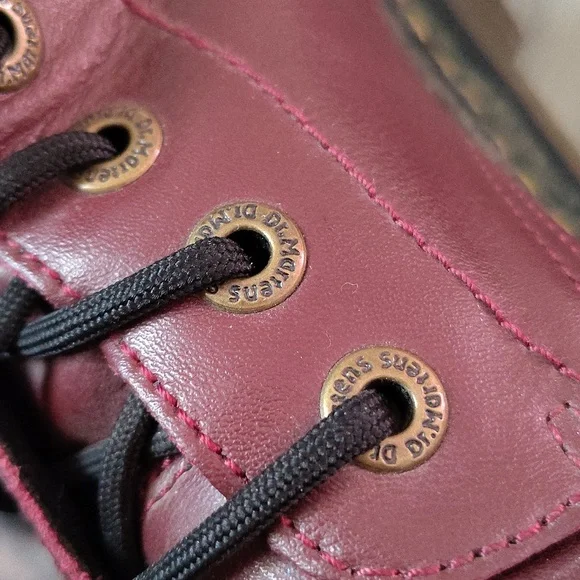 Dr. Martens 1460 Women's Smooth Leather Lace Up Boots In Cherry Red Woman's 9 - Picture 13 of 15